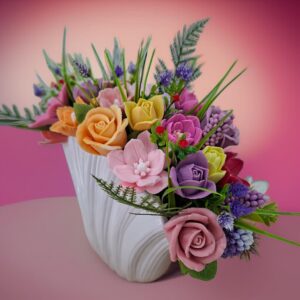 ARREGLO FLORAL DE JABON